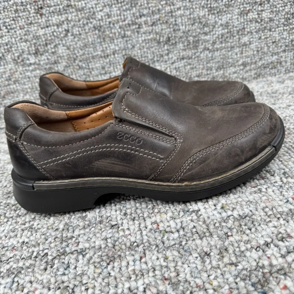 Ecco Fusion II Shoes Mens 8 Leather Slip On Casual Comfort Walking Brown